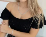 Komplet Stal Szlachetna Łańcuszek i Bransoletka Posrebrzany Splot Kordel Rope Vintage