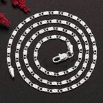 Łańcuszek Unisex platerowany srebrem 925 ze stali nierdzewnej