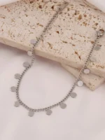 Bransoletka Koła w stylu Boho w kolorze srebrnym